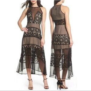 NWT Foxiedox Tristan Lace & Chiffon Maxi Dress